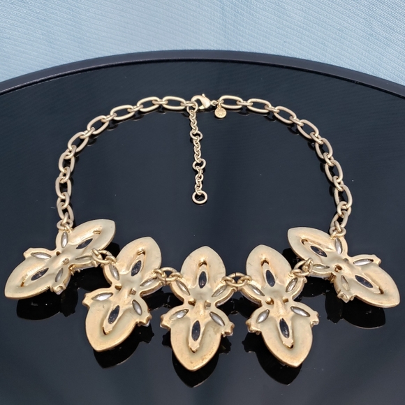 J. Crew Black and Opalescent Crystal Cluster Statement Necklace - Picture 10 of 10